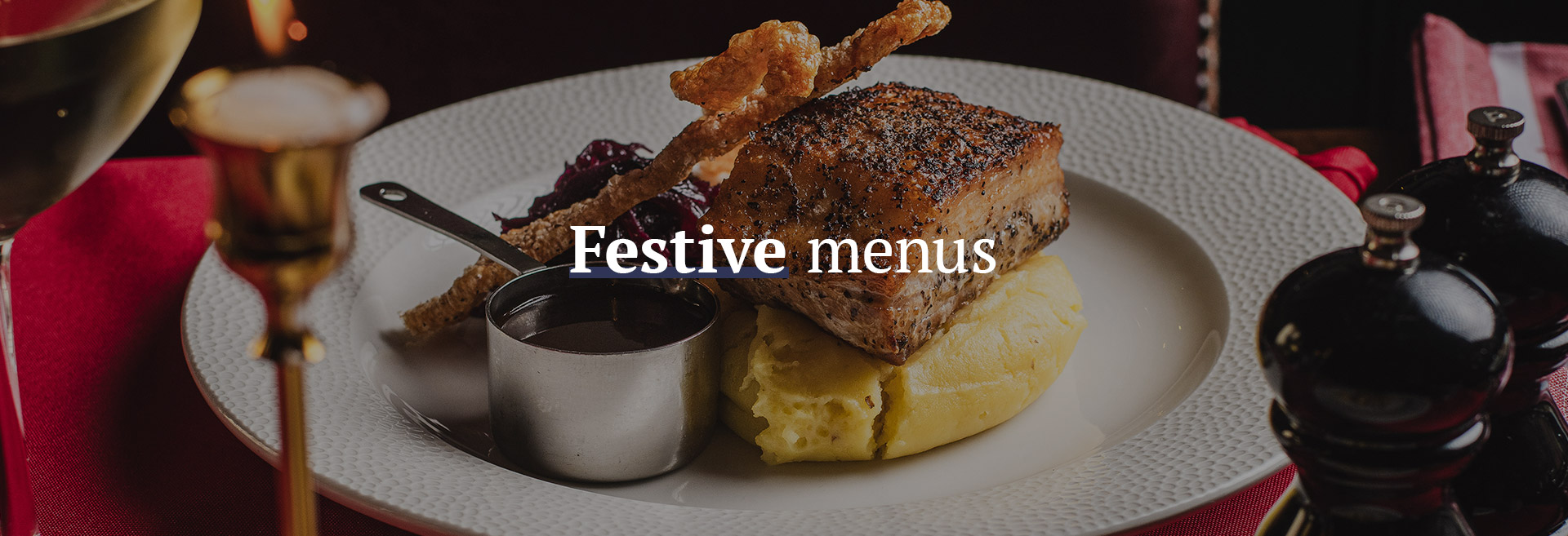 Christmas menu at The Crown and Anchor Euston