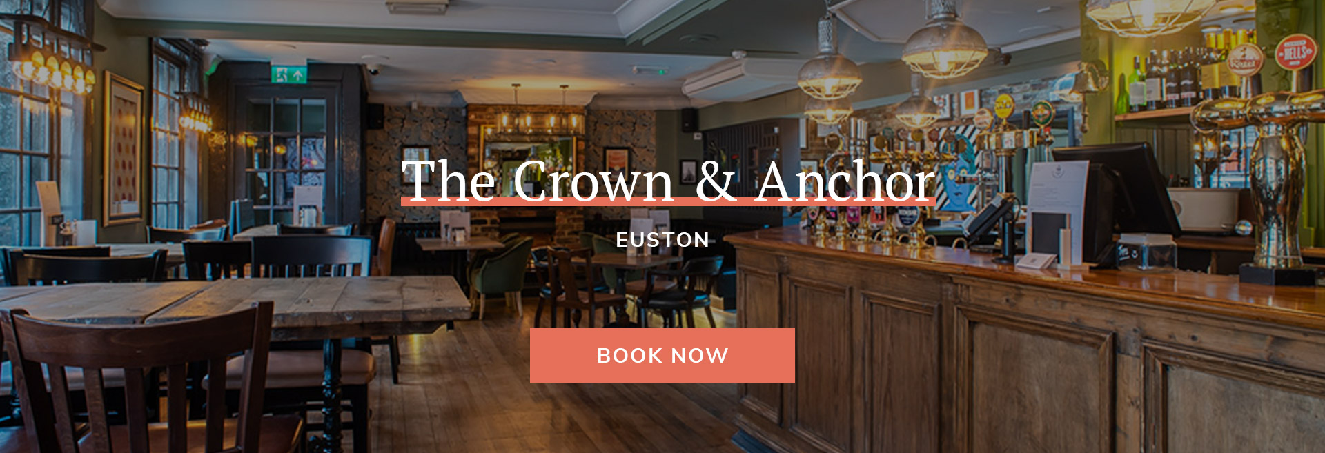 Come down to your local pub at The Crown and Anchor Euston in London